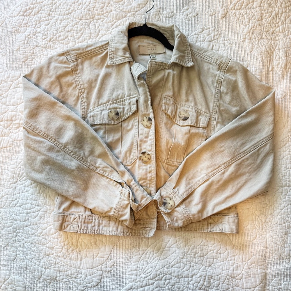 Blank NYC Light Beige Denim‎ Jacket